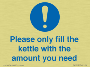 Please only fill the kettle with the amount you need